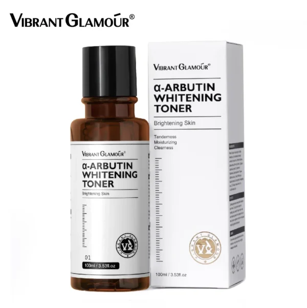 VIBRANT GLAMOUR Arbutin Whitening Toner Brighting and Moisturizing Essence Reduce Dullness Spot Acne Marks Facial Skin Care