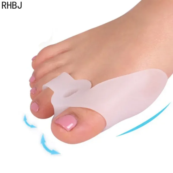 2Pcs Silicone Gel Thumb Corrector Bunion Foot Toe Hallux Valgus Protector Separator Finger Straightener Adjuster Foot Care Tool - Image 5