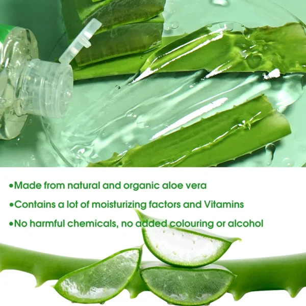 Aloe Vera Gel Skin Care Deep Hydration Face Cream Sun After Repair Soothing Moisturizing Lightening Reduce Acne Sleeping Mask - Image 5