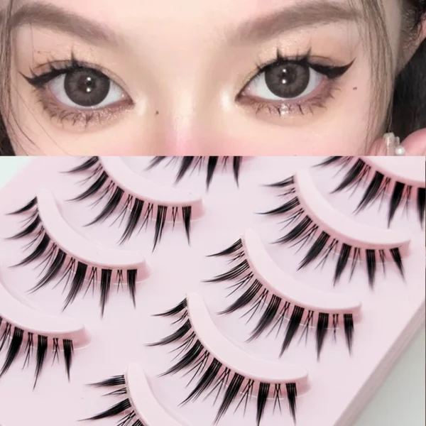 New Manga Lashes Soft Natural Eyelashes Thick False Eyelashes Manga Eyelashes Daily Dating Makeup Eyelashes Lashes Wispy - Image 3