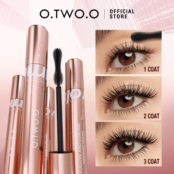 O.TWO.O Mascara Waterproof 4D Silk Fiber Curling Volume Lashes Thick Lengthening Nourish Eyelash Extension High Quality Makeup - Image 2