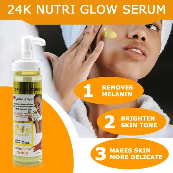 Gluta Master Glutathione & Kojic acid Boost Luster Super Whitening Skin Care Set with Body Lotion Serum Cream Soap and Powder - Image 4