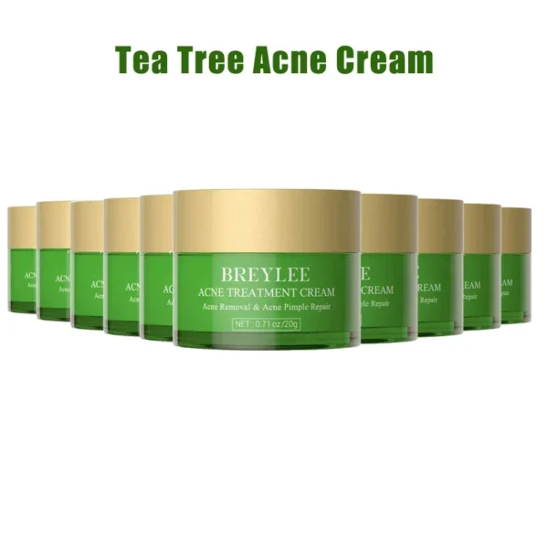 BREYLEE Tea Tree Face Cream Moisturizing Water Oil Balance 20G 10PCS