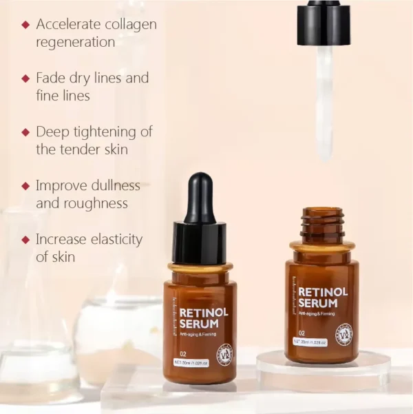 VIBRANT GLAMOUR Retinol Serum Increase Skin Elasticity Promote Collagen Production Improve Skin Texture 30ML 5PCS - Image 6