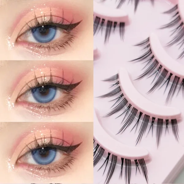 New Manga Lashes Soft Natural Eyelashes Thick False Eyelashes Manga Eyelashes Daily Dating Makeup Eyelashes Lashes Wispy - Image 4