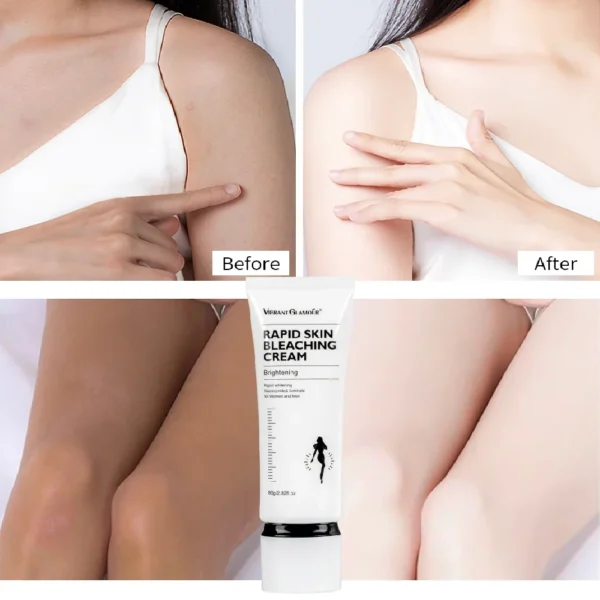 VIBRANT GLAMOUR Whitening Cream Rapid Skin Bleaching Cream Moisturizing 10% Niacinamide Lightening Body Lotion - Image 4