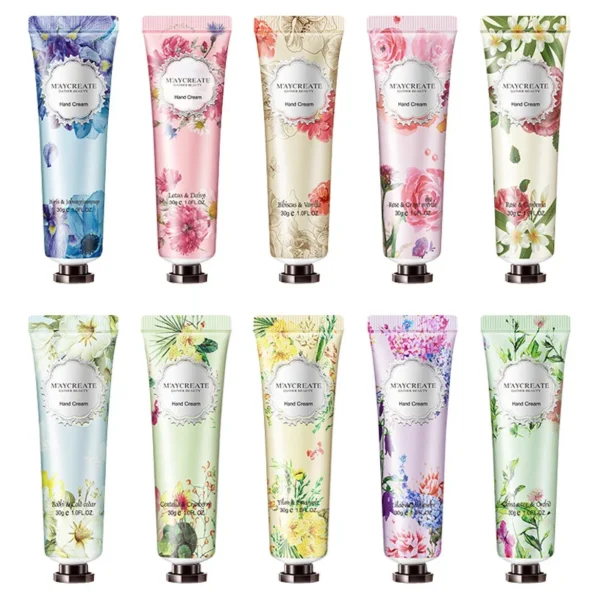 10pcs Fruity Flowery Hand Cream Moisturizing Nourishing Anti Chap Repairing Hands Care Beauty Skincare Hand Creams Sets - Image 6