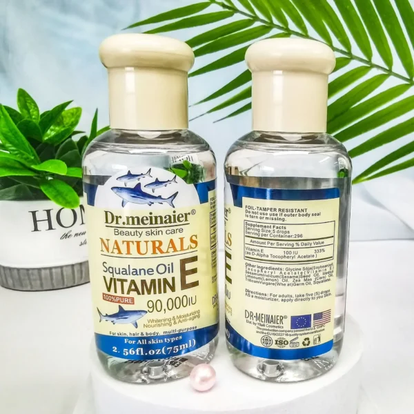 NEW Vitamin E Face Essence Oil Morning & Night Shrink Pores Korean Brightening Skin Care Essence 75ml - Image 2