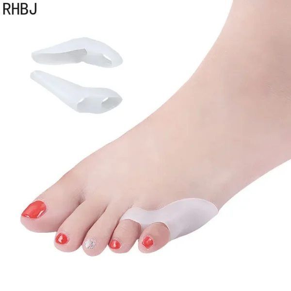 2Pcs Silicone Gel Thumb Corrector Bunion Foot Toe Hallux Valgus Protector Separator Finger Straightener Adjuster Foot Care Tool - Image 3