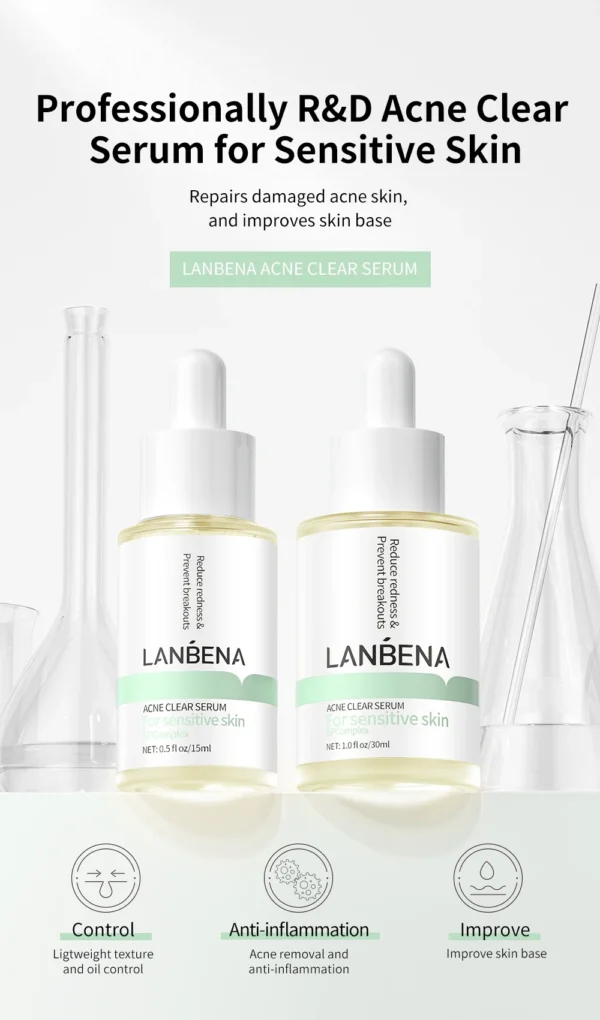 LANBENA 10% Salicylic Acid Oil Control Complex 315 Face Serum Acne Clear Essence - Image 6