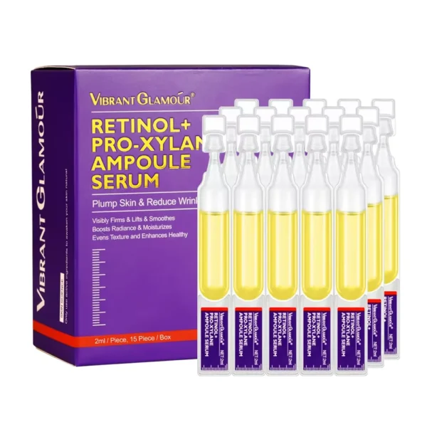 VIBRANT GLAMOUR Triple Anti Aging Retinol + Pro-xylane Ampoule Serum 2ml*15 - Image 2