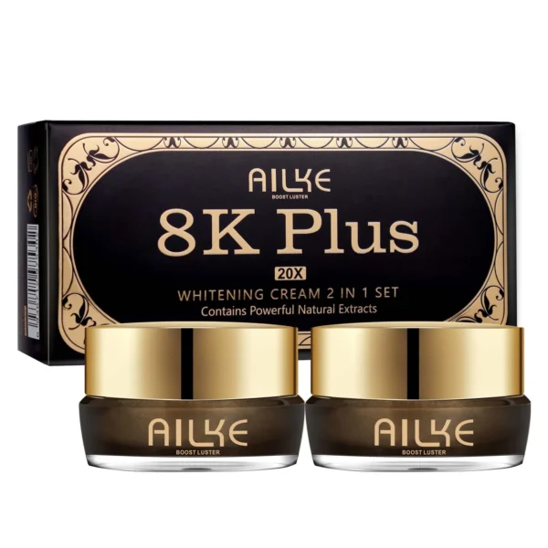 AILKE Brightening Day & Night Face Cream, Reduce Facial Stains, Clean Skin With Collagen, Glutathione, For All Skin Types