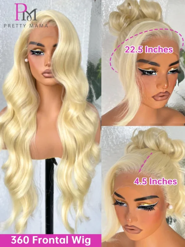 Honey Blonde 13x4 13x6 360 Transparent 613 HD Lace Frontal Wig Brazilian Body Wave Lace Front Wig Human Hair On Sale Clearance - Image 5