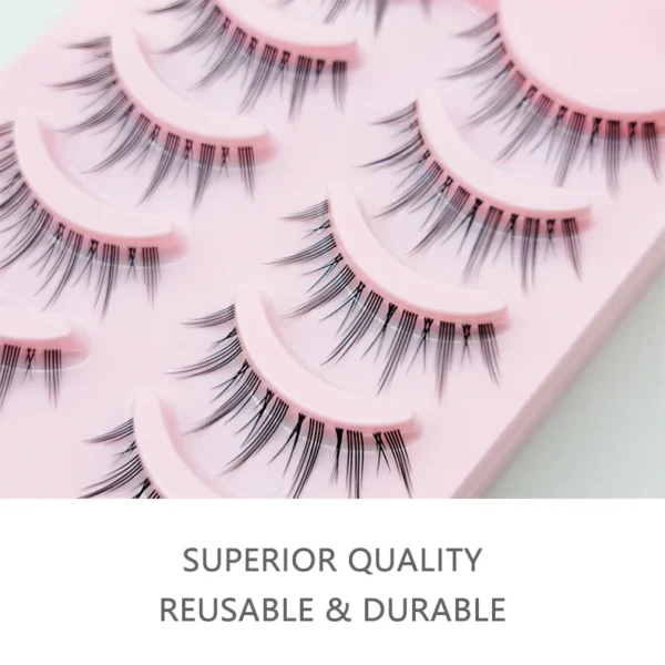 New Manga Lashes Soft Natural Eyelashes Thick False Eyelashes Manga Eyelashes Daily Dating Makeup Eyelashes Lashes Wispy - Image 2