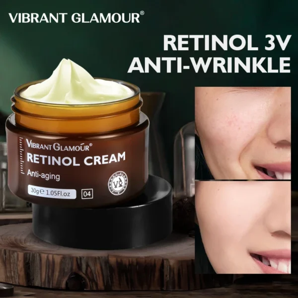 VIBRANT GLAMOUR Retinol Face Cream Anti-Aging Remove Wrinkle Firming Lifting Whitening Brightening Moisturizing Skin Care 5pcs - Image 2