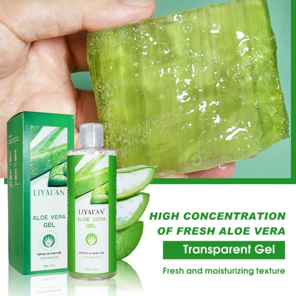 Aloe Vera Gel Skin Care Deep Hydration Face Cream Sun After Repair Soothing Moisturizing Lightening Reduce Acne Sleeping Mask - Image 4