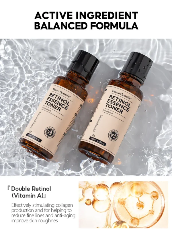 VIBRANT GLAMOUR Arbutin Toner +Retinol Toner Efficiency Moisturizing Whitening Light Spot Anti Aging Wrinkle Reduction 2PCS - Image 3