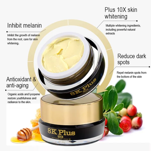 AILKE Brightening Day & Night Face Cream, Reduce Facial Stains, Clean Skin With Collagen, Glutathione, For All Skin Types - Image 4