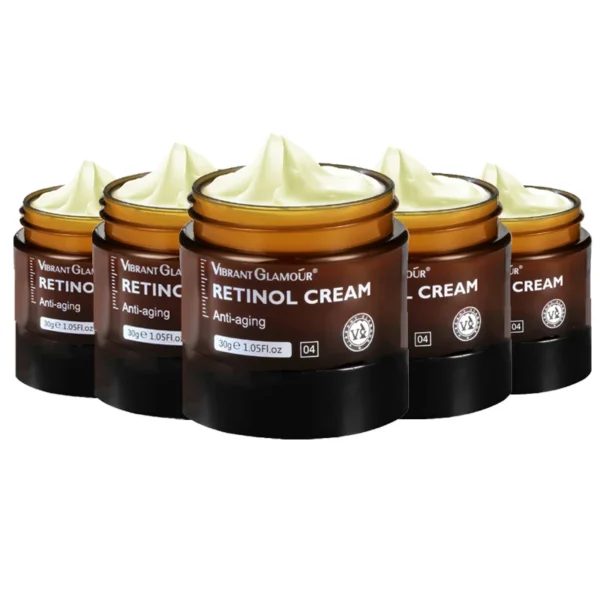 VIBRANT GLAMOUR Retinol Face Cream Anti-Aging Remove Wrinkle Firming Lifting Whitening Brightening Moisturizing Skin Care 5pcs