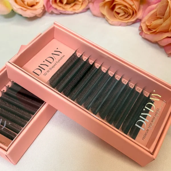 DIYDAY W Shape Eyelashes Extensions W Shaped Bloom 3d 4d 5d 6d 7d 8d Eye Lashes Natural Soft Premade Fan Lash Extensions - Image 3