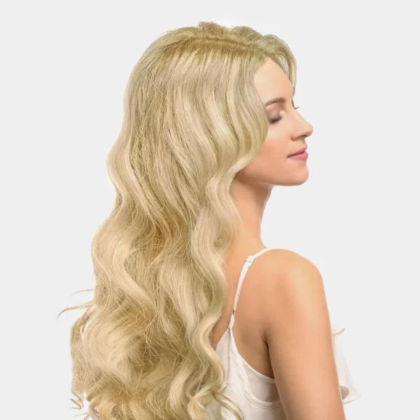 Women's Synthetic Black Blonde Long Curly Wig, 27 Inch Long Curly Wig, Women's Fancy Dress Wig, Synthetic Hair Wig, Glamorous - Image 4