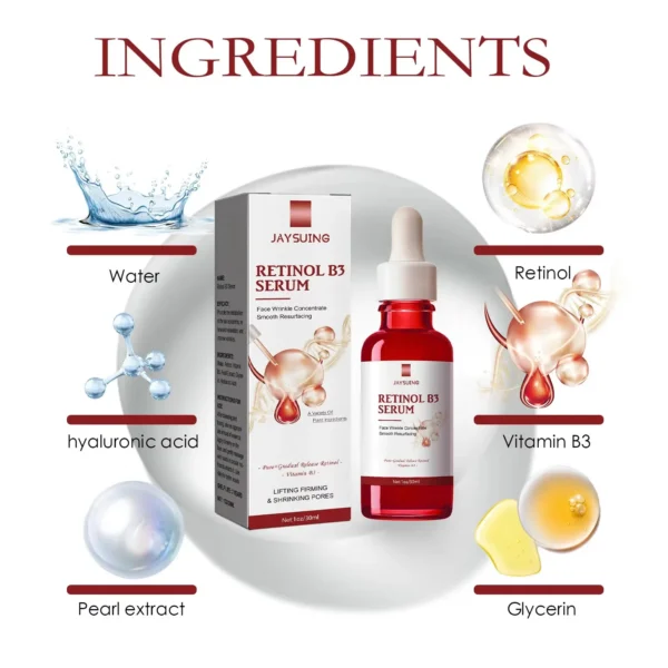 Retinol B3 Face Essence Deep Moisturizing Nourish Younger Fade Fine Line Lifting Firming Repair Smooth Tighten Serum Skin Care - Image 3